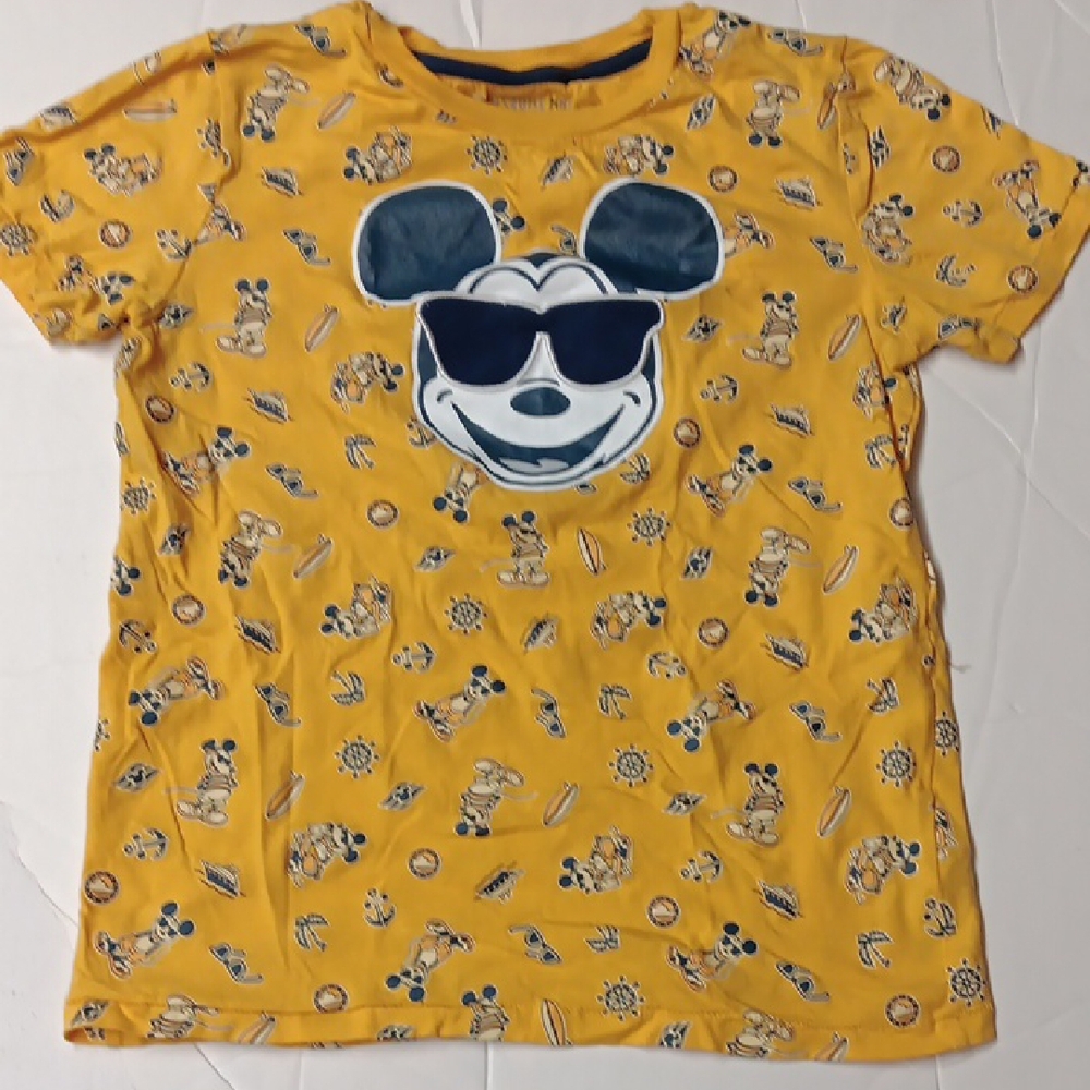 Yellow Mickey Mouse Kids T-Shirt